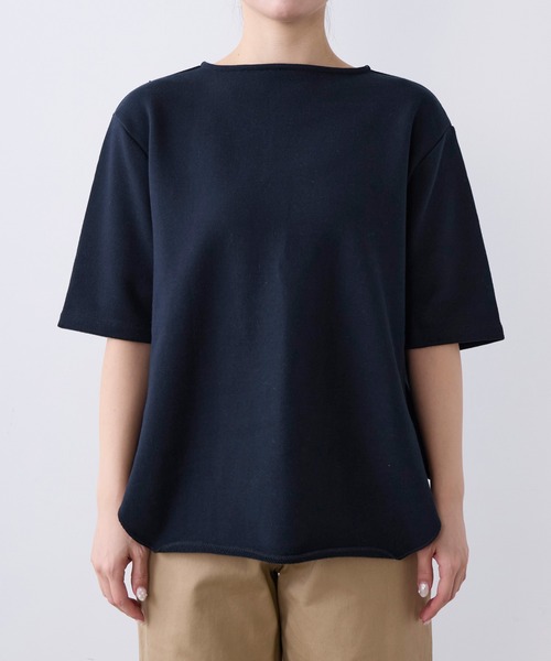 AMERICANA（アメリカーナ）の「【AMERICANA】別注-バックロゴ裏毛スウェット（Tシャツ/カットソー・レディース・ダークネイビー/グレー・FREE）」の14枚目の写真