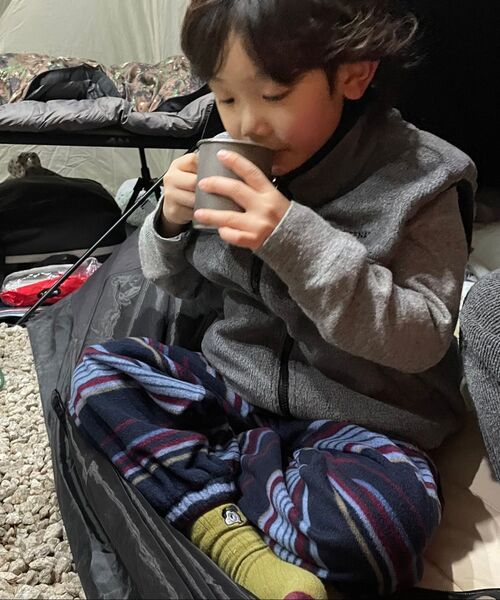 MUSINSA STANDARD KIDS（ムシンサスタンダードキッズ）の「オーバーサイズピグメントリップカフス長袖Tシャツ[チャコールグレー]（Tシャツ/カットソー・レディース・その他・110/120/160/140/130/150）」の7枚目の写真