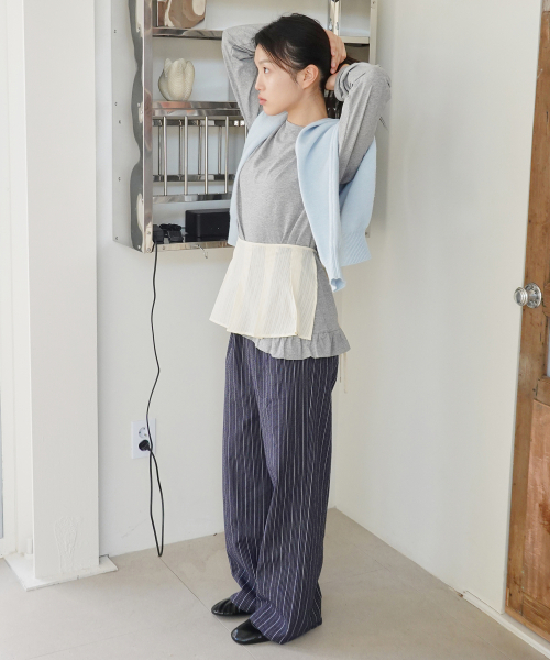 JULIAPEPE(ジュリアペペ)の「Moho Fit Stripe Pants (Navy)(その他パンツ・レディース・その他・FREE)」の1枚目の写真