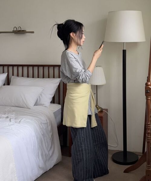 JULIAPEPE(ジュリアペペ)の「Moho Fit Stripe Pants (Navy)(その他パンツ・レディース・その他・FREE)」の4枚目の写真