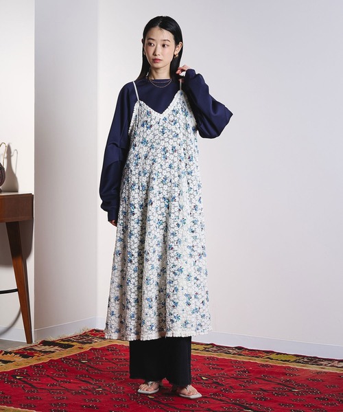 ROSE BUD（ローズバッド）の「(CREOLME)FLORAL LACE CAMISOLE DRESS（ワンピース・レディース・オフホワイト・ONE SIZE）」の3枚目の写真