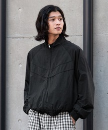 RAGEBLUE | Design Pattern Nylon Short Bourbon/切り替えナイロンショートブルゾン(ナイロンジャケット)