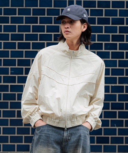 RAGEBLUE（レイジブルー）の「Design Pattern Nylon Short Bourbon/切り替えナイロンショートブルゾン（ナイロンジャケット・メンズ・ホワイト/ブラック・MEDIUM/LARGE）」の7枚目の写真