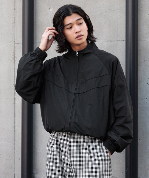 RAGEBLUE（レイジブルー）の「Design Pattern Nylon Short Bourbon/切り替えナイロンショートブルゾン（ナイロンジャケット・メンズ・ホワイト/ブラック・MEDIUM/LARGE）」の14枚目の写真