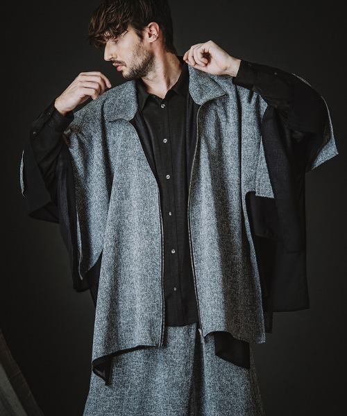 NO ID.（ノーアイディ）の「ms6455-ﾘﾊﾞｰｼﾌﾞﾙZIP-SH ジップシャツ(458006-438S)（その他トップス・メンズ・ミックスグレー/ブラック・ONE SIZE）」の10枚目の写真