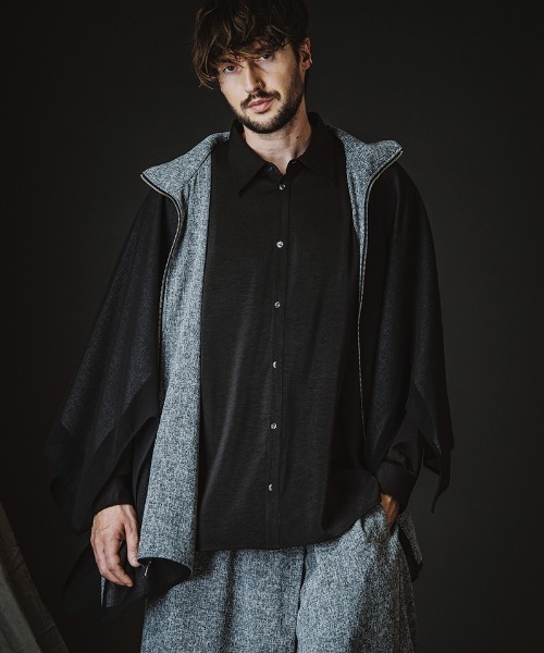 NO ID.（ノーアイディ）の「ms6455-ﾘﾊﾞｰｼﾌﾞﾙZIP-SH ジップシャツ(458006-438S)（その他トップス・メンズ・ミックスグレー/ブラック・ONE SIZE）」の12枚目の写真