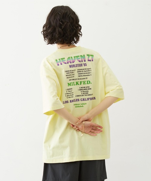 MILKFED.(ミルクフェド)の「HEAVEN27 TOUR WIDE S/S TEE(Tシャツ/カットソー・レディース・ブラック/イエロー/ホワイト・M/L)」の3枚目の写真