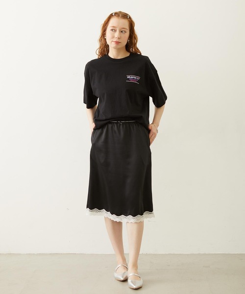 MILKFED.(ミルクフェド)の「HEAVEN27 TOUR WIDE S/S TEE(Tシャツ/カットソー・レディース・ブラック/イエロー/ホワイト・M/L)」の6枚目の写真