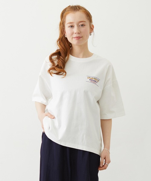 MILKFED.(ミルクフェド)の「HEAVEN27 TOUR WIDE S/S TEE(Tシャツ/カットソー・レディース・ブラック/イエロー/ホワイト・M/L)」の9枚目の写真