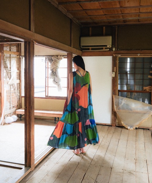 PAMM(パム)の「紙絵花のプリーツワンピース(ワンピース・レディース・その他・フリー)」の9枚目の写真