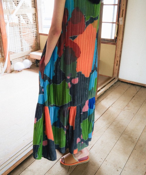 PAMM(パム)の「紙絵花のプリーツワンピース(ワンピース・レディース・その他・フリー)」の10枚目の写真