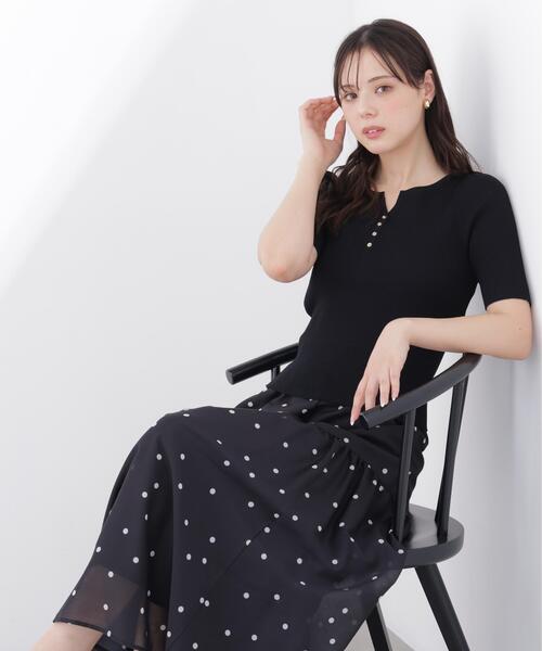PROPORTION BODY DRESSING(プロポーションボディドレッシング)の「ヘンリーネックニット / 1216170414(ニット/セーター・レディース・ホワイト系その他/レッド/ブラック/グレー・SMALL/MEDIUM)」の7枚目の写真