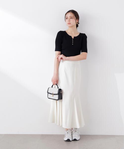 PROPORTION BODY DRESSING(プロポーションボディドレッシング)の「ヘンリーネックニット / 1216170414(ニット/セーター・レディース・ホワイト系その他/レッド/ブラック/グレー・SMALL/MEDIUM)」の12枚目の写真