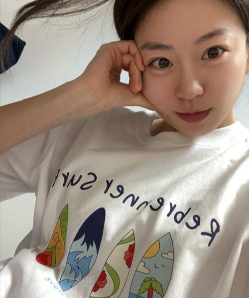 REBRENNER（リブレンナー）の「キャッチザウェーブ スタンダードフィット クールコットン 半袖Tシャツ ホワイト（Tシャツ/カットソー・レディース・ホワイト・LARGE/X-LARGE/2XL/3XL/MEDIUM）」の6枚目の写真