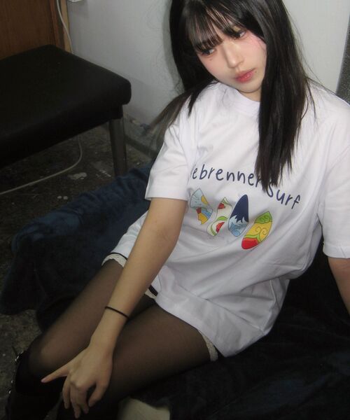 REBRENNER（リブレンナー）の「キャッチザウェーブ スタンダードフィット クールコットン 半袖Tシャツ ホワイト（Tシャツ/カットソー・レディース・ホワイト・LARGE/X-LARGE/2XL/3XL/MEDIUM）」の10枚目の写真