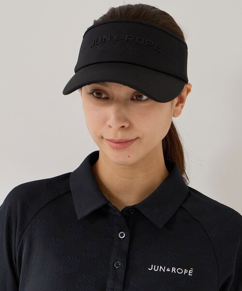 JUN&ROPE'（ジュンアンドロペ）の「フロントロゴ幅広バイザー（サンバイザー・レディース・グレー/ホワイト/サックスブルー/ブラック・FREE）」の14枚目の写真