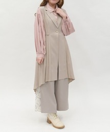 axes femme | プリーツフィッシュテールジレ(ベスト)