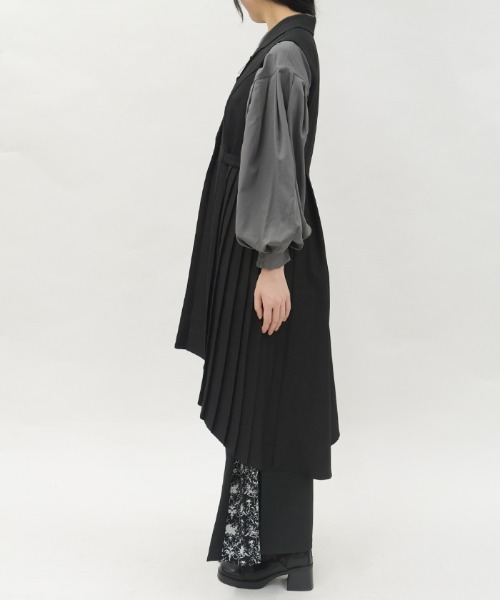 axes femme（アクシーズファム）の「プリーツフィッシュテールジレ（ベスト・レディース・ブラック/ベージュ・FREE）」の7枚目の写真