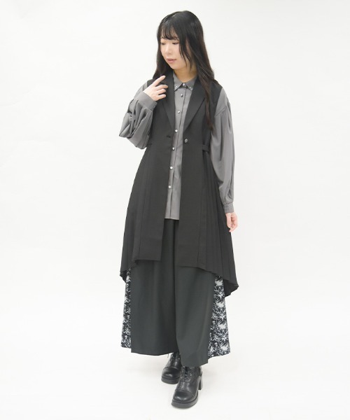 axes femme（アクシーズファム）の「プリーツフィッシュテールジレ（ベスト・レディース・ブラック/ベージュ・FREE）」の11枚目の写真