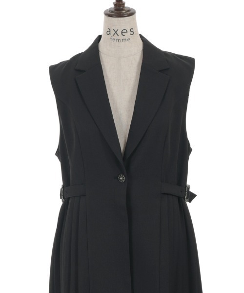 axes femme（アクシーズファム）の「プリーツフィッシュテールジレ（ベスト・レディース・ブラック/ベージュ・FREE）」の15枚目の写真