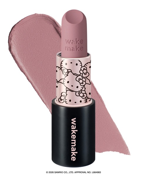wakemake(ウェイクメイク)の「ハローキティ ソフトブラーリングバームスティック(リップポーチセット)(口紅/リップティント/グロス・レディース・21 チェイス/22 スーティーピンク・FREE)」の1枚目の写真