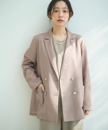 CROSS FUNCTION | 《洗える》サマ美え 金釦メッシュテーラードダブルジャケット【CROSS FUNCTION/クロスファンクション】(テーラードジャケット)