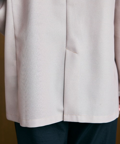 CROSS FUNCTION(クロスファンクション)の「《洗える》サマ美え 金釦メッシュテーラードダブルジャケット【CROSS FUNCTION/クロスファンクション】(テーラードジャケット・レディース・ブラック/モカ・M/L/LL)」の22枚目の写真