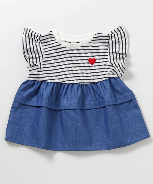 apres les cours(アプレレクール)の「【WEB限定】ティアードタックドッキングトップス(Tシャツ/カットソー・キッズ・アイボリー/その他2/イエロー/ブラウン/レッド・80/90/100/110/120/130/140)」の5枚目の写真