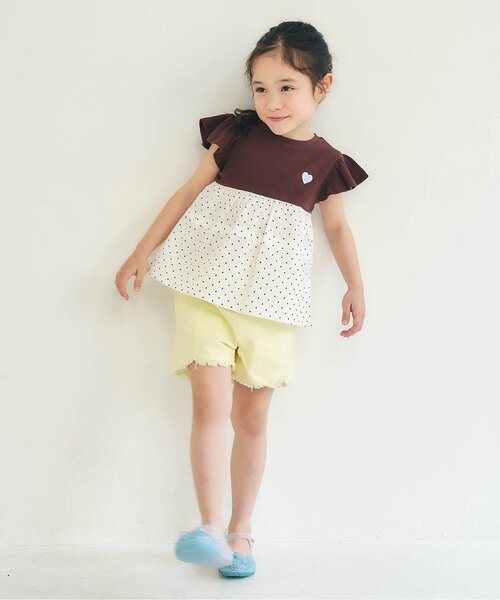 apres les cours(アプレレクール)の「【WEB限定】ティアードタックドッキングトップス(Tシャツ/カットソー・キッズ・アイボリー/その他2/イエロー/ブラウン/レッド・80/90/100/110/120/130/140)」の7枚目の写真