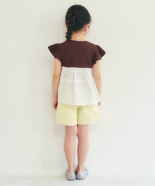 apres les cours(アプレレクール)の「【WEB限定】ティアードタックドッキングトップス(Tシャツ/カットソー・キッズ・アイボリー/その他2/イエロー/ブラウン/レッド・80/90/100/110/120/130/140)」の8枚目の写真