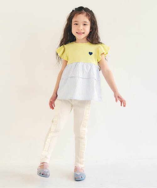 apres les cours(アプレレクール)の「【WEB限定】ティアードタックドッキングトップス(Tシャツ/カットソー・キッズ・アイボリー/その他2/イエロー/ブラウン/レッド・80/90/100/110/120/130/140)」の11枚目の写真