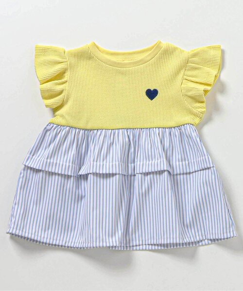 apres les cours(アプレレクール)の「【WEB限定】ティアードタックドッキングトップス(Tシャツ/カットソー・キッズ・アイボリー/その他2/イエロー/ブラウン/レッド・80/90/100/110/120/130/140)」の9枚目の写真