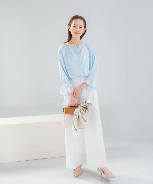 URBAN RESEARCH ROSSO WOMEN(アーバンリサーチ ロッソ)の「『WEB限定』ジャガードブラウス(シャツ/ブラウス・レディース・ブルー系その他/アイボリー・FREE)」の14枚目の写真