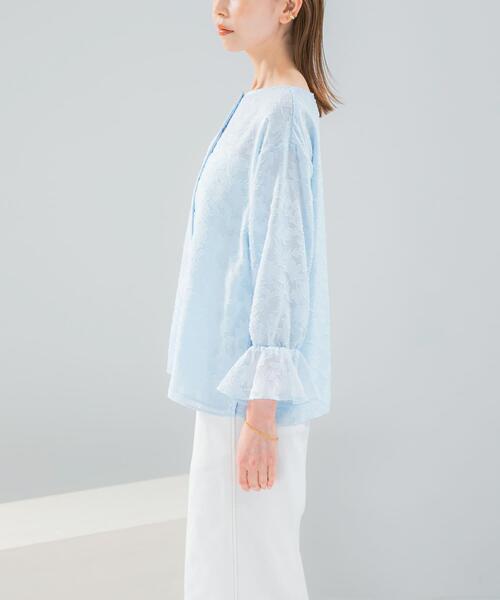 URBAN RESEARCH ROSSO WOMEN(アーバンリサーチ ロッソ)の「『WEB限定』ジャガードブラウス(シャツ/ブラウス・レディース・ブルー系その他/アイボリー・FREE)」の16枚目の写真