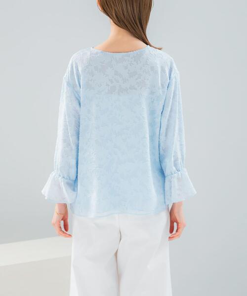 URBAN RESEARCH ROSSO WOMEN(アーバンリサーチ ロッソ)の「『WEB限定』ジャガードブラウス(シャツ/ブラウス・レディース・ブルー系その他/アイボリー・FREE)」の17枚目の写真