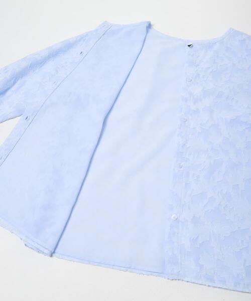 URBAN RESEARCH ROSSO WOMEN(アーバンリサーチ ロッソ)の「『WEB限定』ジャガードブラウス(シャツ/ブラウス・レディース・ブルー系その他/アイボリー・FREE)」の21枚目の写真