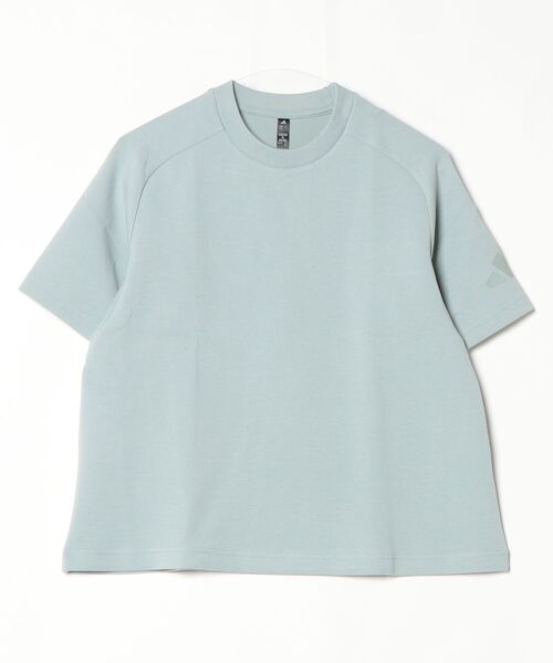 adidas(アディダス)の「アディダス adidas ソフト ラックス ルーズフィット 半袖Tシャツ(Tシャツ/カットソー・レディース・グリーン/オフホワイト・S/M/L/XL)」の21枚目の写真