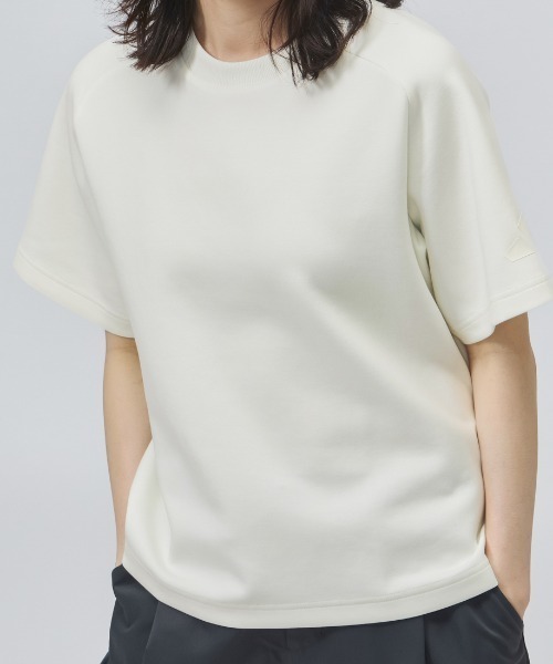 adidas(アディダス)の「アディダス adidas ソフト ラックス ルーズフィット 半袖Tシャツ(Tシャツ/カットソー・レディース・グリーン/オフホワイト・S/M/L/XL)」の14枚目の写真