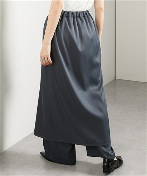 Soiunique（スワユニーク）の「とろみ素材スカート見えカフェパンツ ［Soiunique］（その他パンツ・レディース・ブラック/チャコール・L～LL/M～Ｌ）」の18枚目の写真