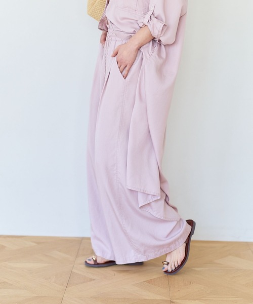 BAYFLOW（ベイフロー）の「テンセルワイドパンツ（その他パンツ・レディース・チャコールグレー/ブラウン系/モーブ系・SMALL/MEDIUM）」の9枚目の写真