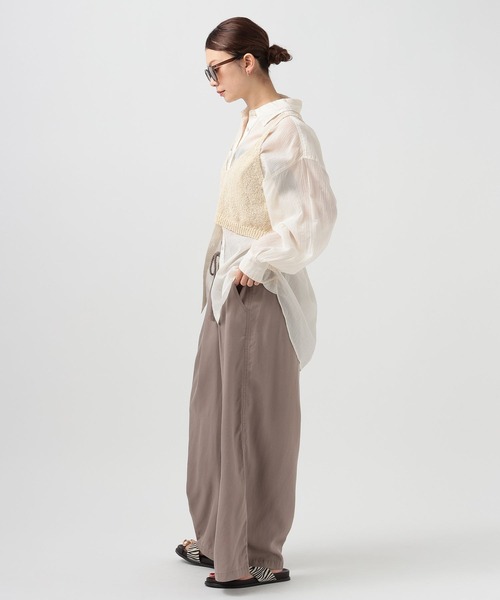 BAYFLOW（ベイフロー）の「テンセルワイドパンツ（その他パンツ・レディース・チャコールグレー/ブラウン系/モーブ系・SMALL/MEDIUM）」の19枚目の写真