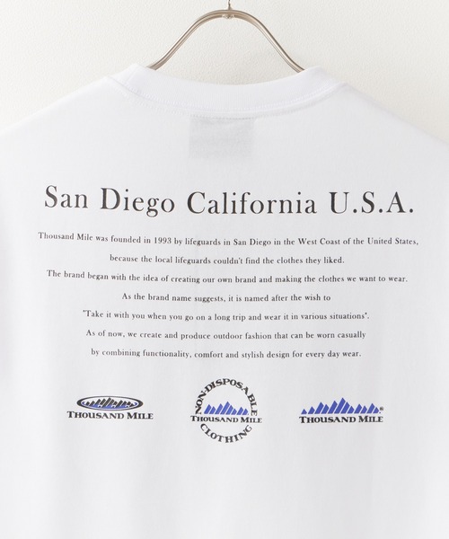 THOUSAND MILE（サウザンドマイル）の「THOUSAND MILE/サウザンドマイル SHORT SLEEVE PRINT T-SHIRT HISTORY メッセージロゴ クルーネック ワイドTシャツ 2026年春夏（Tシャツ/カットソー・メンズ・ホワイト/ブラック・XS/M/L/XL）」の7枚目の写真