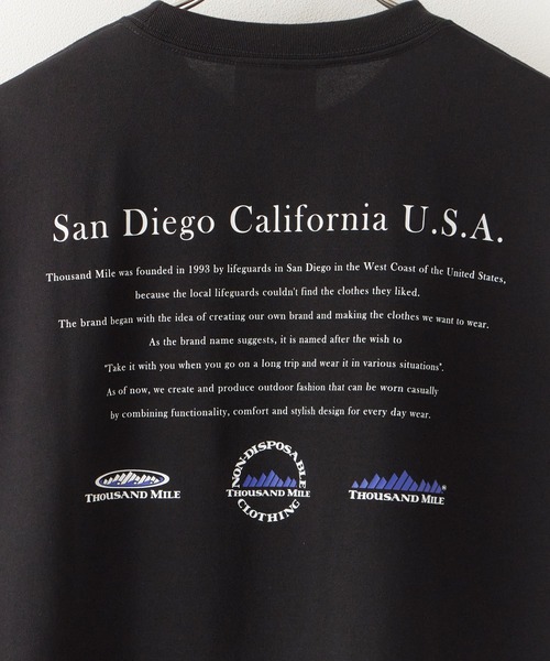 THOUSAND MILE（サウザンドマイル）の「THOUSAND MILE/サウザンドマイル SHORT SLEEVE PRINT T-SHIRT HISTORY メッセージロゴ クルーネック ワイドTシャツ 2026年春夏（Tシャツ/カットソー・メンズ・ホワイト/ブラック・XS/M/L/XL）」の8枚目の写真