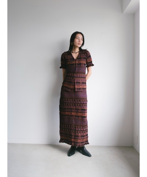 Ruh Dhan(ルーダン)の「Vital Layers Skirt(スカート・レディース・ブラウン/オレンジ/ネイビー・FREE)」の21枚目の写真
