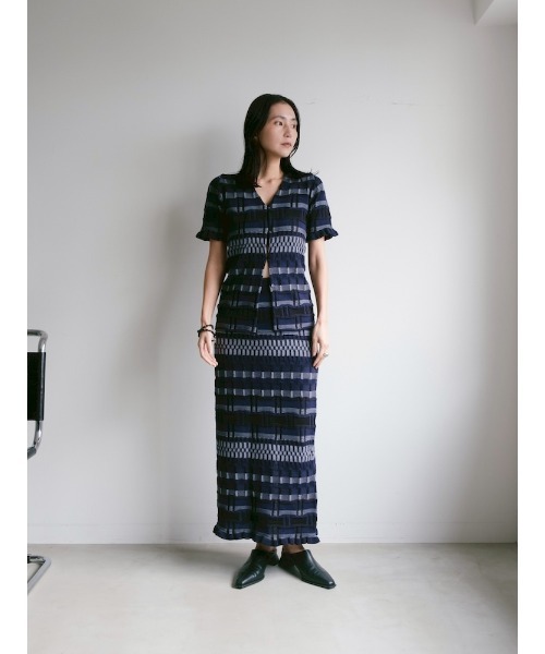 Ruh Dhan(ルーダン)の「Vital Layers Skirt(スカート・レディース・ブラウン/オレンジ/ネイビー・FREE)」の14枚目の写真