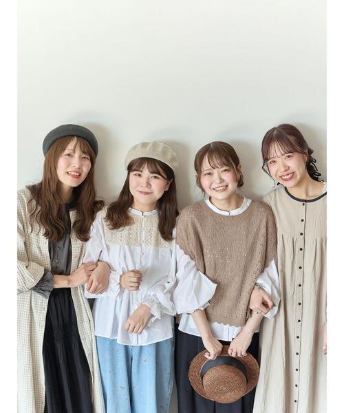 Samansa Mos2(サマンサ モスモス)の「【Cross×Staff】前後2WAYワンピース(ワンピース・レディース・ベージュ/ストライプ/その他1/ブラック・S/M)」の6枚目の写真