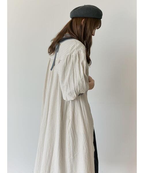 Samansa Mos2(サマンサ モスモス)の「【Cross×Staff】前後2WAYワンピース(ワンピース・レディース・ベージュ/ストライプ/その他1/ブラック・S/M)」の12枚目の写真