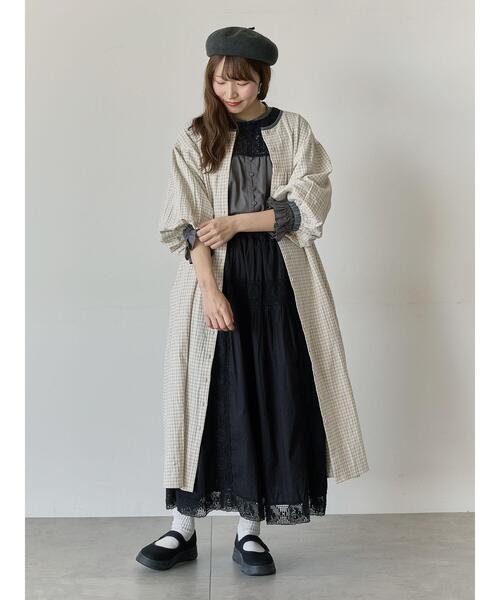 Samansa Mos2(サマンサ モスモス)の「【Cross×Staff】前後2WAYワンピース(ワンピース・レディース・ベージュ/ストライプ/その他1/ブラック・S/M)」の14枚目の写真