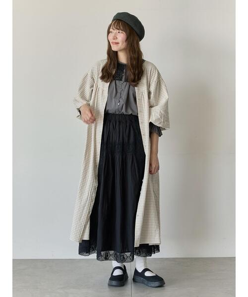 Samansa Mos2(サマンサ モスモス)の「【Cross×Staff】前後2WAYワンピース(ワンピース・レディース・ベージュ/ストライプ/その他1/ブラック・S/M)」の15枚目の写真