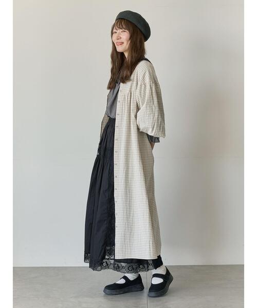 Samansa Mos2(サマンサ モスモス)の「【Cross×Staff】前後2WAYワンピース(ワンピース・レディース・ベージュ/ストライプ/その他1/ブラック・S/M)」の16枚目の写真